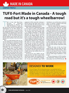 TUFX article in Home Improvement Retailing magazine